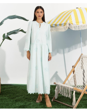 cotton trim dress